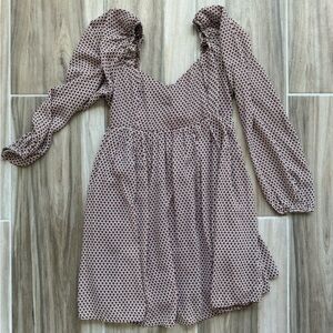 Abercrombie & Fitch Brown Patterned Mini Dress